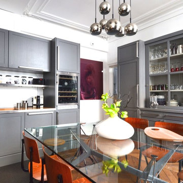 Magnifique cuisine à vivre appartement parisien