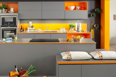 Cette image montre une cuisine minimaliste.