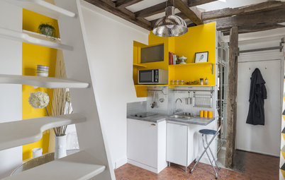 Houzz Tour: Color, Wood and Industrial Style Meet in Paris