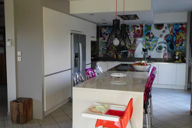 This is an example of a modern kitchen in Lille.