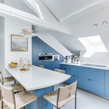 Réaménagement d'un appartement sous les toits de Paris
