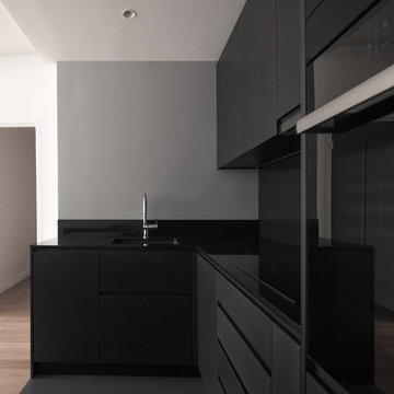 rénovation complète d'un appartement masculin - la cuisine