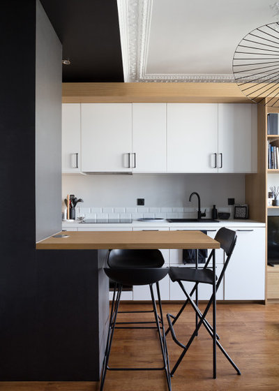北欧 キッチン by Lagom architectes