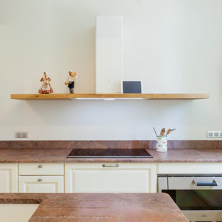 75+ Küchen mit integriertem Waschbecken und roter Arbeitsplatte Ideen