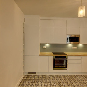 Rénovation d'une cuisine et menuiserie sur mesure dans un appartement à Paris