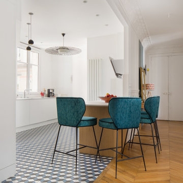 Renovation dans un appartement haussmannien de 150m² à Paris 15