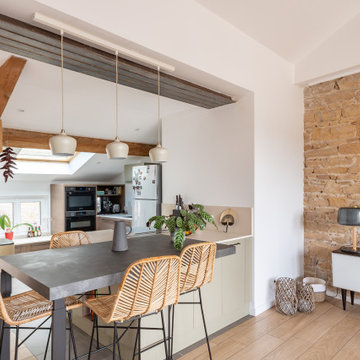 Rénovation globale d'une maison de ville vue Saone