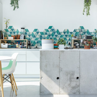 Idée de décoration pour une cuisine marine.