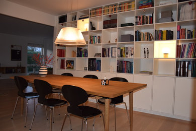 Cette image montre un salon minimaliste.