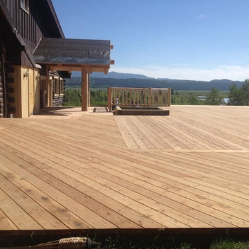 2,000square foot deck at a lodge