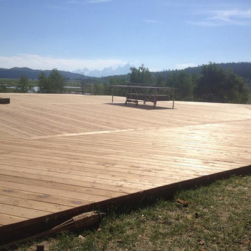 2,000square foot deck at a lodge