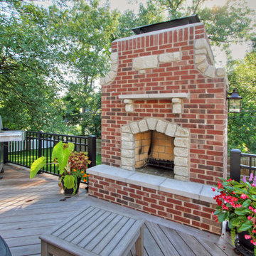 2-Story Outdoor Fireplace