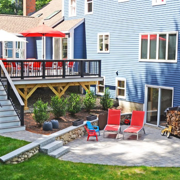 A deck & patio in Dunstable, MA, that make the perfect pair!