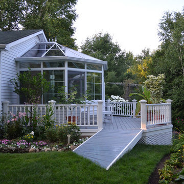 A traditional deck for a traditional home near Toronto