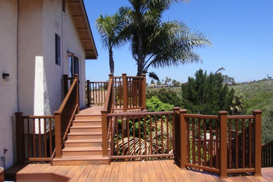 Example of an arts and crafts deck design in San Diego