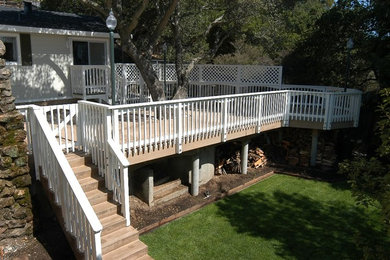 Inspiration for a large timeless backyard deck remodel in San Francisco with no cover