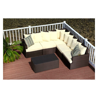 all weather wicker outdoor sectional