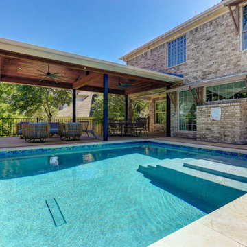 Award-Winning Pool Deck w/ Shade Cover in NW Austin