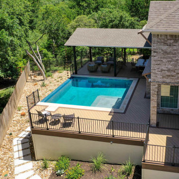 Award-Winning Pool Deck w/ Shade Cover in NW Austin