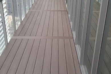 Azek Dark Hickory Condo Balcony Installation
