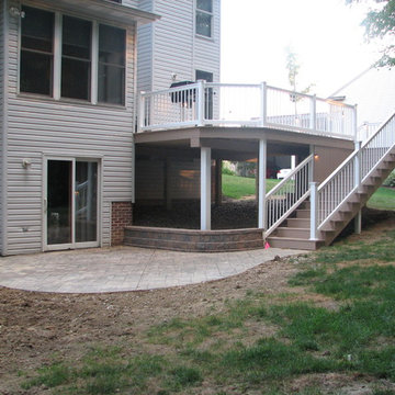 Azek Deck & Stamped Concrete Patio in Broadview Heights-Ohio