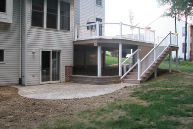 Azek Deck & Stamped Concrete Patio in Broadview Heights-Ohio
