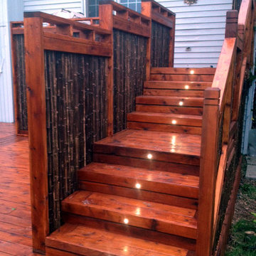 Bamboo Fencing, Black stair case railing