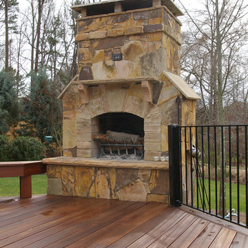 Batu Deck and Fireplace