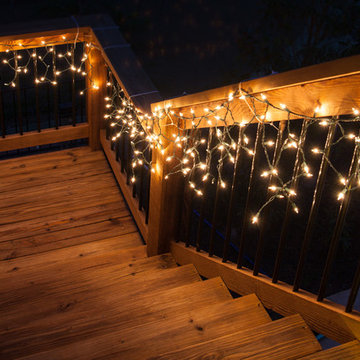 Beautiful Wedding Lights on a Deck