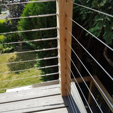 Bellingham Bay View Home Deck Remodel using LUX Cable Railing Hardware and Cable