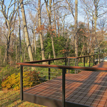 Bronze Aluminum Posts & Inline Support for Deck in Arnold, MD