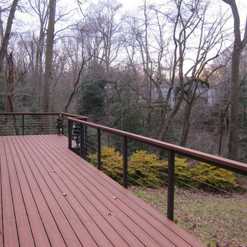 Bronze Aluminum Posts & Inline Support for Deck in Arnold, MD