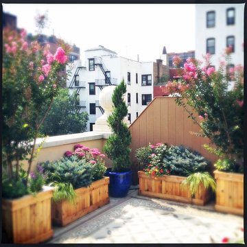 Brooklyn Heights, NYC Terrace Design: Deck, Patio, Planter Boxes