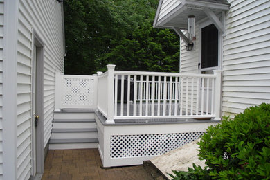 Deck - large traditional backyard deck idea in Bridgeport