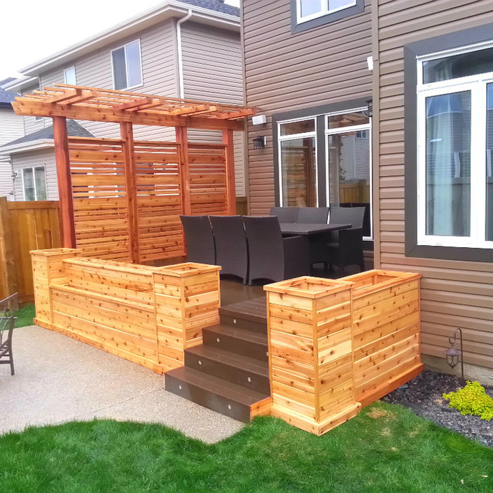 Cedar Privacy Screen Photos & Ideas Houzz