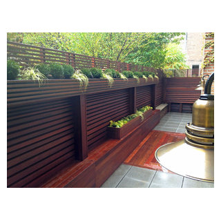 Chelsea, NYC Terrace: Wood Fence, Deck, Patio, Privacy, Ipe, Bluestone ...