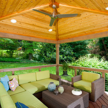 Chevy Chase Contemporary Deck and Pavilion