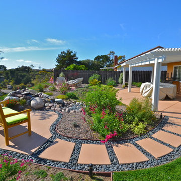 Clairemont-92117-Boulder, Colored Concrete and Custom Water Feature