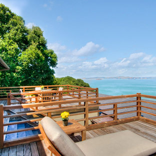 Large asian backyard deck photo in San Francisco with no cover