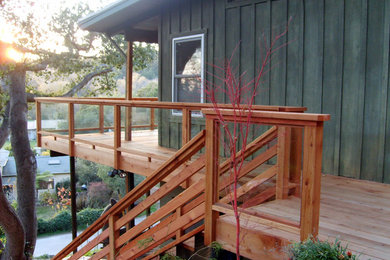 Deck - mid-sized modern deck idea in Other with no cover