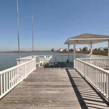 Coastal Bay House outdoor deck/ boat house