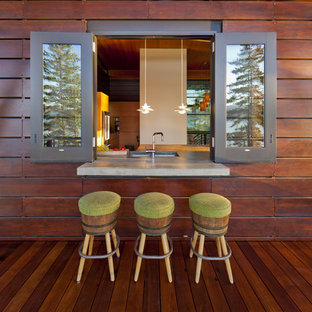 Immagine di una terrazza design