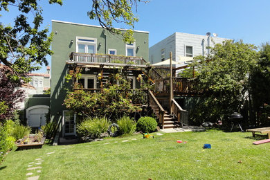 Deck - mid-sized contemporary backyard deck idea in San Francisco