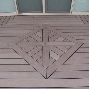 Compass detail in Trex decking