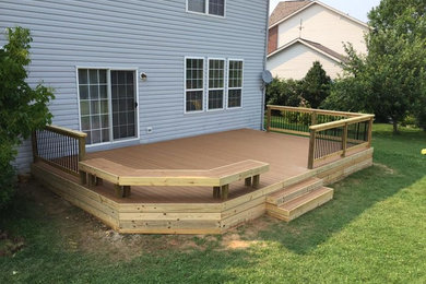 Deck - mid-sized backyard deck idea in Indianapolis