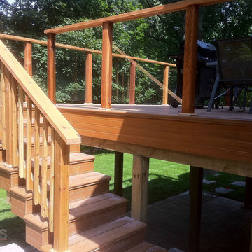 Composite Deck with Glass Railings