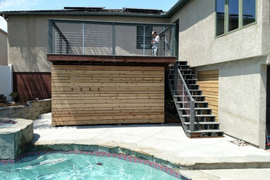 Composite Deck with Stainless Steel Cable Railing in San Diego
