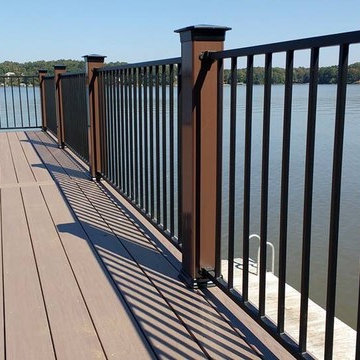 Composite decking, posts & aluminum rails