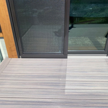 Composite Trex Decks w/Topless Glass Railing - AFTER