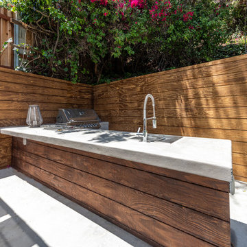 Concrete Outdoor Kitchen | Wrightwood Residence | Studio City, CA